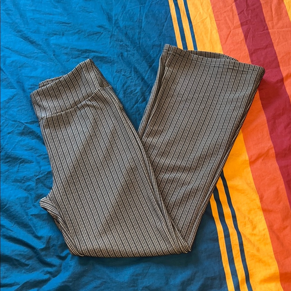 Stylish Black and White Boot Cut Pants